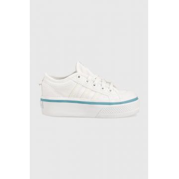 adidas Originals tenisi copii NIZZA PLATFORM C culoarea alb