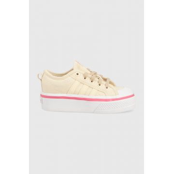 adidas Originals tenisi copii NIZZA PLATFORM C culoarea bej