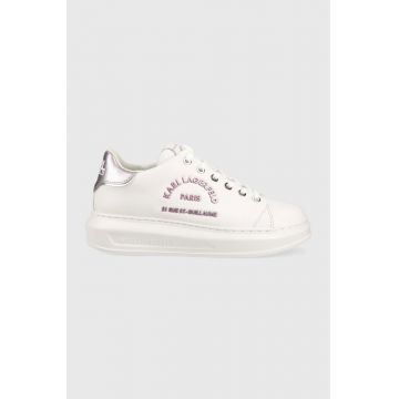 Karl Lagerfeld sneakers din piele KAPRI culoarea alb, KL62539