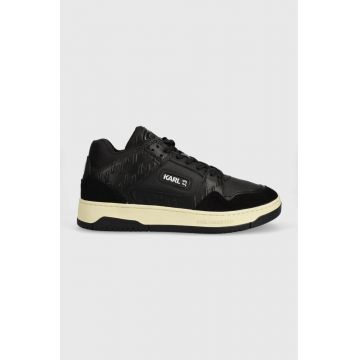 Karl Lagerfeld sneakers din piele KREW culoarea negru, KL53030