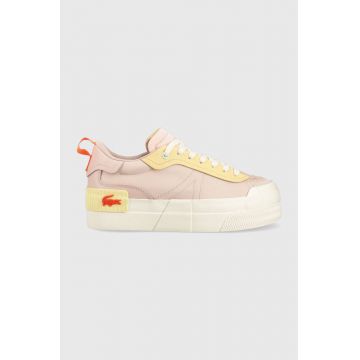 Lacoste sneakers L004 Platform 123 3 CFA culoarea roz, 45CFA0046