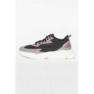 Pantofi sport cu garnituri de piele ecologica Leon