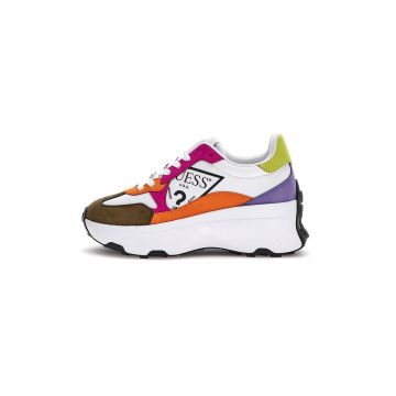 Pantofi sport cu imprimeu logo si model colorblock Calebb