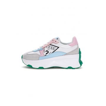 Pantofi sport cu imprimeu logo si talpa wedge Calebb