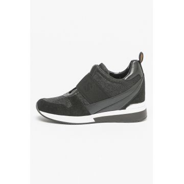 Pantofi sport cu talpa wedge si insertii din piele intoarsa Maven