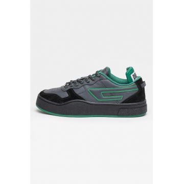 Pantofi sport de piele cu garnituri de piele intoarsa S-Ukiyo