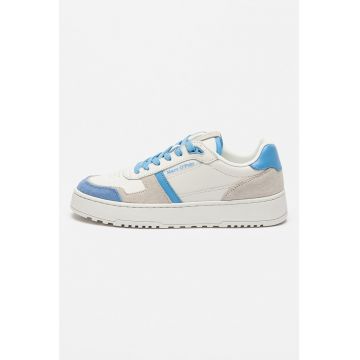 Pantofi sport de piele cu garnituri de piele intoarsa