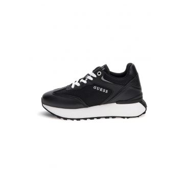 Pantofi sport de piele ecologica cu garnituri de plasa