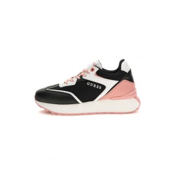 Pantofi sport de piele ecologica cu garnituri de plasa
