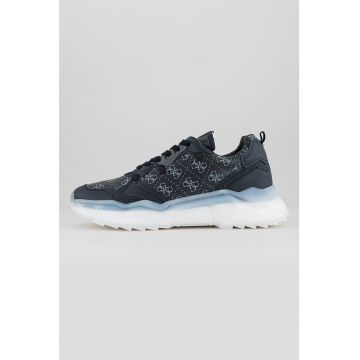 Pantofi sport de piele ecologica cu logo