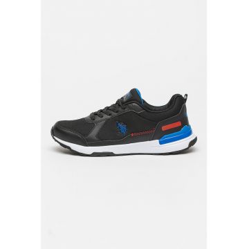 Pantofi sport de piele ecologica si material textil Raptor