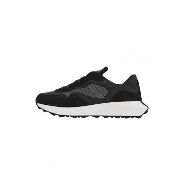Pantofi sport low-cut cu garnituri din piele ecologica
