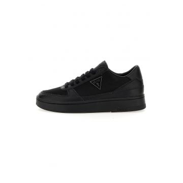 Pantofi sport uni cu insertii de piele