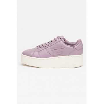 Pantofi sport unisex de piele cu garnituri de piele ecologica S-Athene Bold