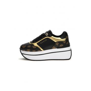 Pantofi sport wedge de piele ecologica Camrio