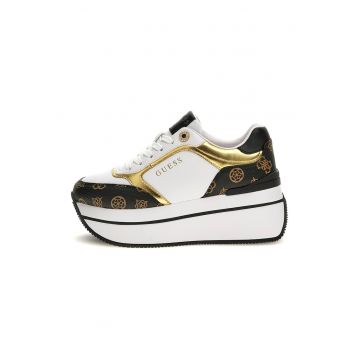 Pantofi sport wedge de piele ecologica Camrio