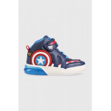 Geox sneakers pentru copii x Marvel, Avengers culoarea albastru marin