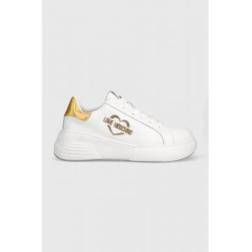 Love Moschino sneakers culoarea alb, JA15105G1HIA510A