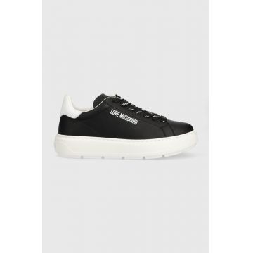 Love Moschino sneakers din piele culoarea negru, JA15374G1HIA100A