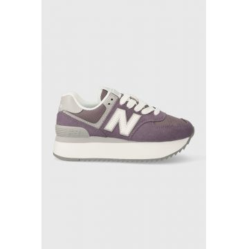 New Balance sneakers WL574ZSP culoarea violet