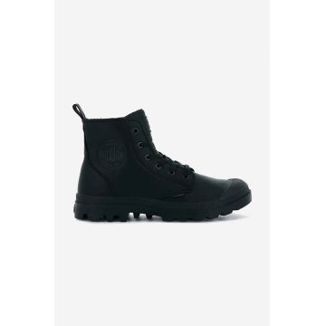 Palladium tenisi de piele Pampa Hi Zip LTH culoarea negru