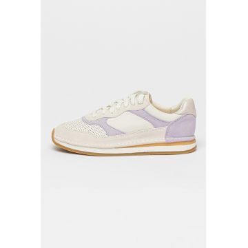 Pantofi de piele cu garnituri de piele intoarsa Craftrun