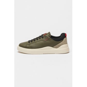 Pantofi sport de piele cu garnituri de piele intoarsa Blake
