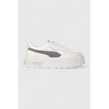 Puma sneakers din piele Mayze Stack Wns culoarea alb, 384363 384363-01