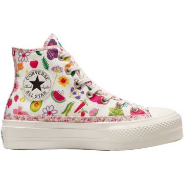 Tenisi femei Converse Chuck Taylor All Star Lift Platform Fruits and Florals A06063C