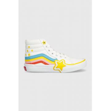 Vans tenisi copii SK8-Hi Rainbow Star culoarea alb