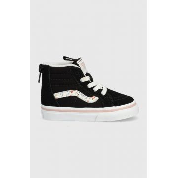 Vans tenisi copii TD SK8-Hi Zip culoarea negru