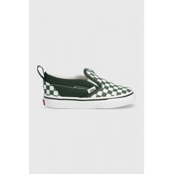 Vans tenisi copii TD Slip-On V culoarea verde