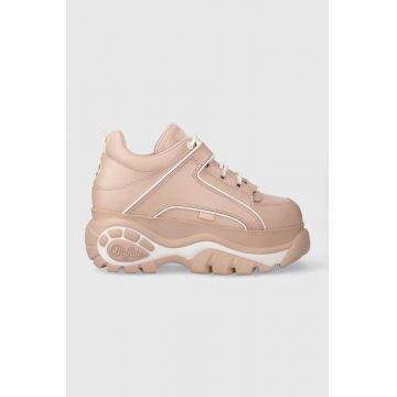 Buffalo sneakers din piele intoarsă culoarea roz