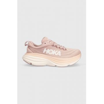 Hoka One One pantofi de alergat Bondi 8 culoarea roz
