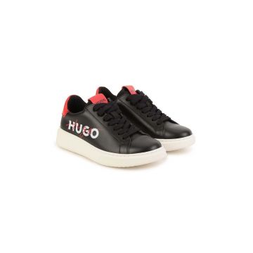 HUGO teniși din piele copii culoarea negru