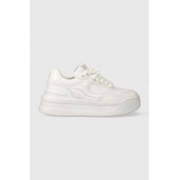 Karl Lagerfeld sneakers din piele KREW MAX KC culoarea alb, KL63320