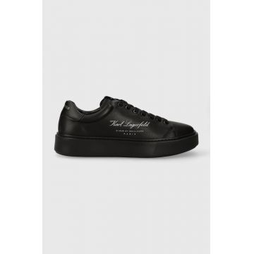 Karl Lagerfeld sneakers din piele MAXI KUP culoarea negru, KL52223
