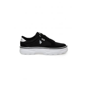 Pantofi sport cu garnituri din piele ecologica