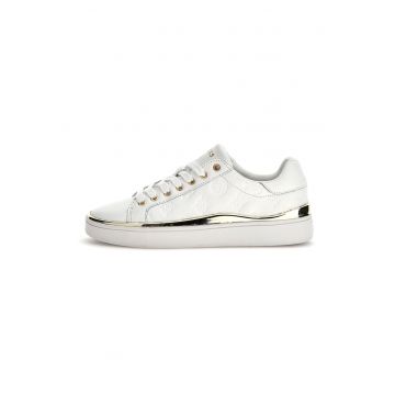 Pantofi sport de piele cu logo stantat