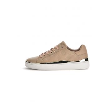 Pantofi sport de piele cu logo stantat