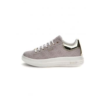 Pantofi sport de piele ecologica cu aspect cu monograma