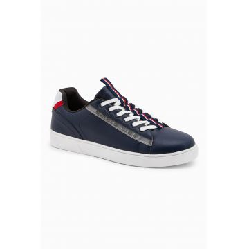 Pantofi sport de piele ecologica cu garnituri contrastante