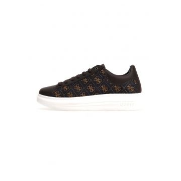 Pantofi sport de piele ecologica cu model logo