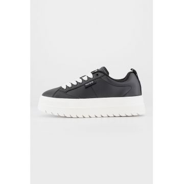 Pantofi sport din piele ecologica cu talpa flatform
