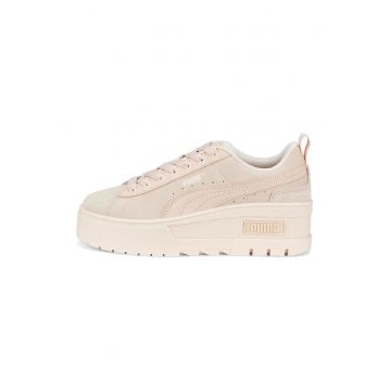 Pantofi sport flatform de piele intoarsa Mayze