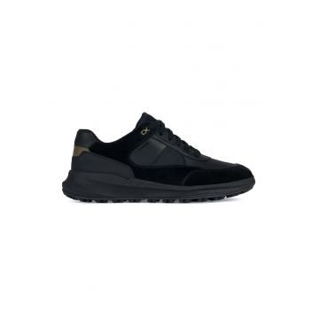 Pantofi sport impermeabili din piele si piele intoarsa