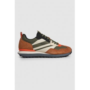 Pantofi sport in dungi cu insertii de piele intoarsa