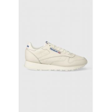 Reebok Classic sneakers din piele CLASSIC LEATHER culoarea bej