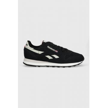 Reebok Classic sneakers din piele intoarsă CLASSIC LEATHER culoarea negru
