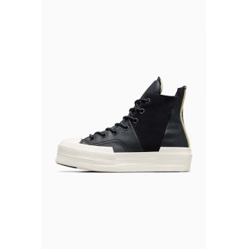 Converse tenisi Chuck 70 Plus femei, culoarea negru, A05260C